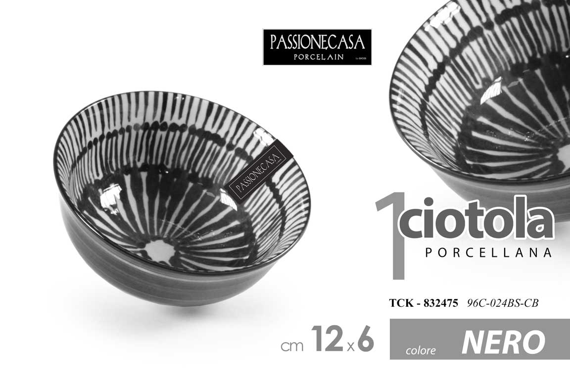 TCK/CIOTOLA NERA 12*5*6CM 96C-024BS-CB