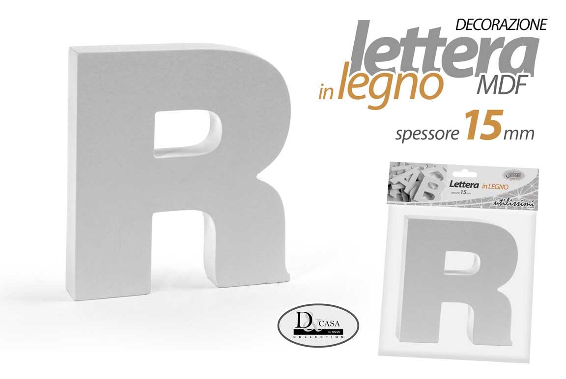MOG/LETTERA R MDF 10X10X1,5CM LR10