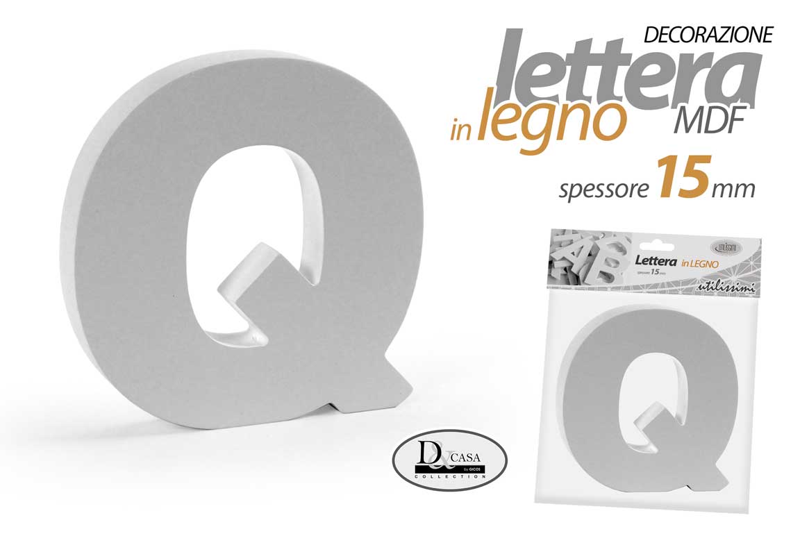 MOG/LETTERA Q MDF 15*15*1,5CM LQ15