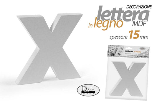 MOG/LETTERA X MDF 15*15*1,5CM LX15