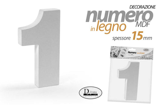 NUMERO 1 MDF 5,2*10*1,5CM