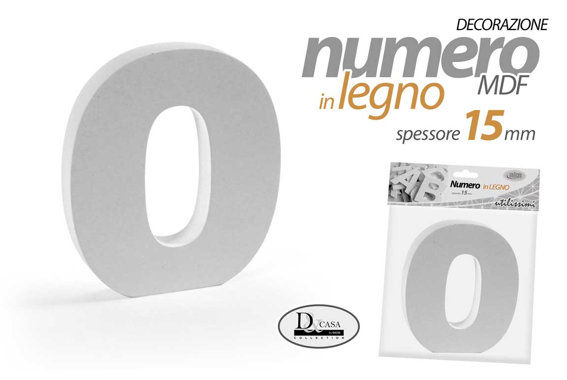 NUMERO 0 MDF 13X15X1,5CM