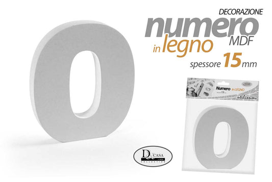 NUMERO 0 MDF 13X15X1,5CM