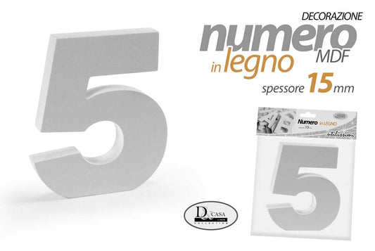 NUMERO 5 MDF 12*15*1,5CM