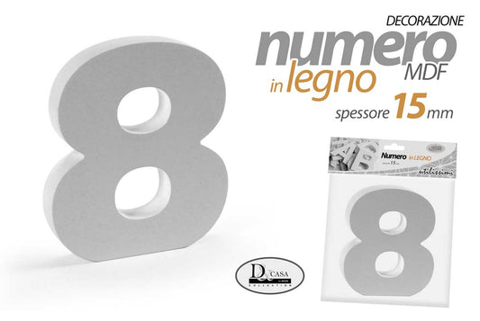 NUMERO 8 MDF 13*15*1,5CM