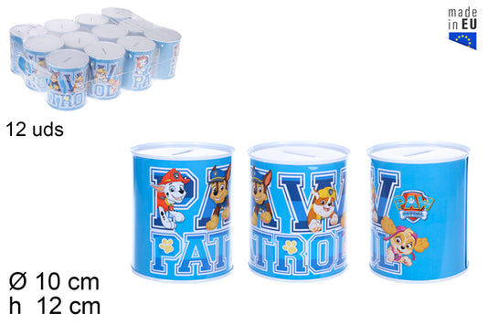 SALVADANAIO IN METALLO PAW PATROL BOY 10X12 CM