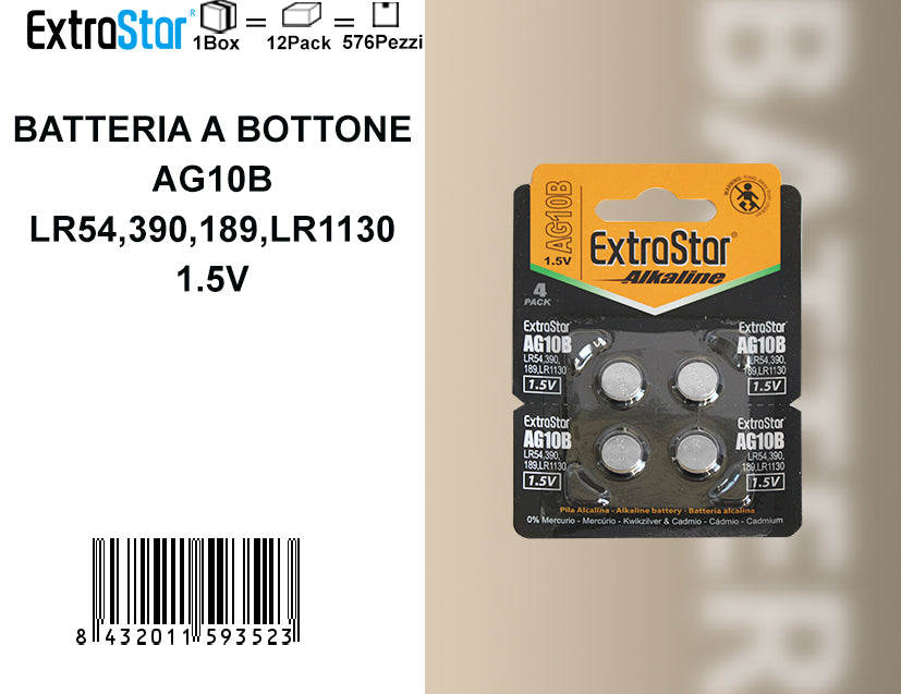 PILA A BOTTONE QTA/576 AG10 PLIST 4PZ