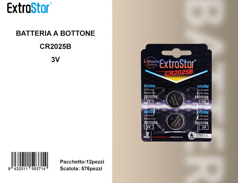 PILA A BOTTONE CR2025 PLIST 2PZ