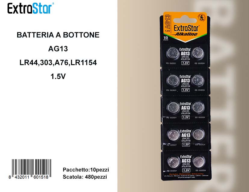 BATTERIA EXTRASTAR AG13 1PZ.