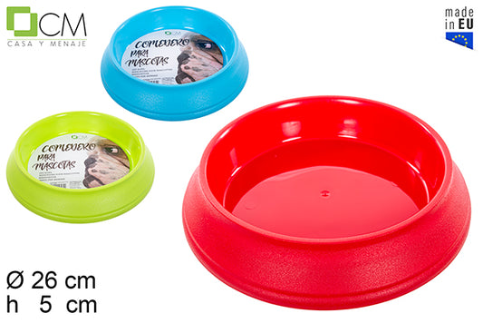 Mangiatoia rotonda per cani colori assortiti 26 cm