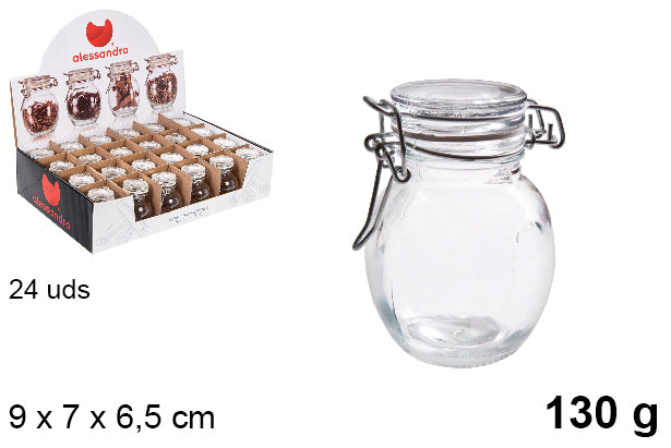 PORTASPEZIE ROTONDO IN VETRO 130GR
