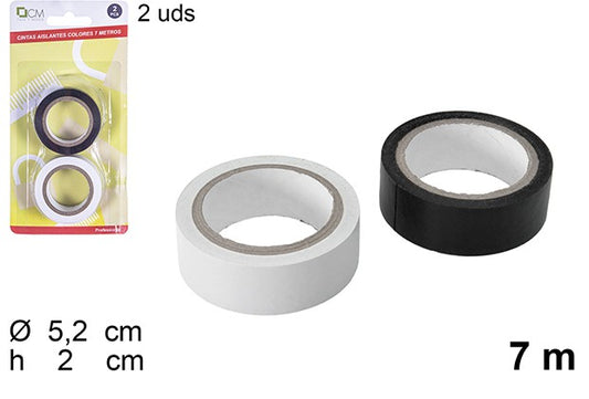 PACK 2 NASTRI ISOLANTI COLORATI 7 M.
