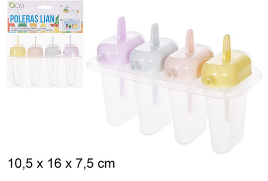 PACK 4 STAMPI PER GELATO COLORI ASSORTITI