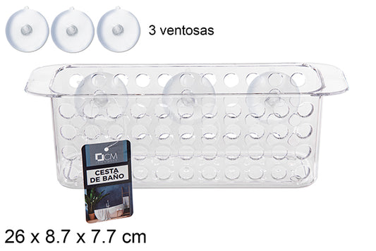 Cestino da bagno in plastica 26x8,7 cm