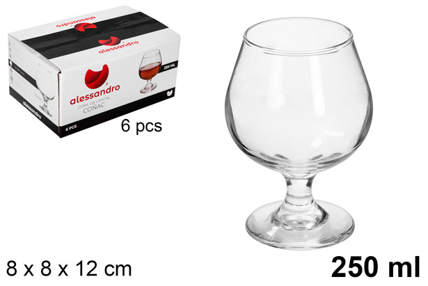 BICCHIERE DA COGNAC IN CRISTALLO DA 250 ML