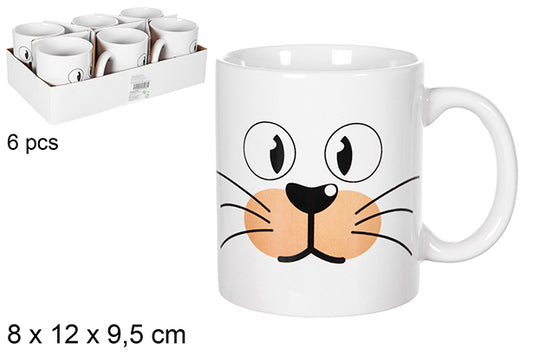 Tazza decorata con gatti