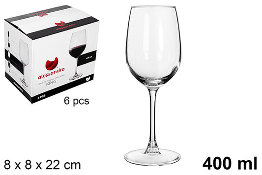 Calice in vetro da vino King 400 ml