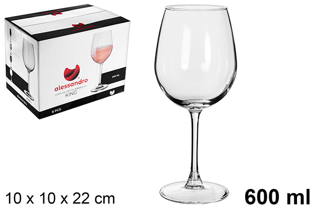 Calice in vetro da vino King 600 ml