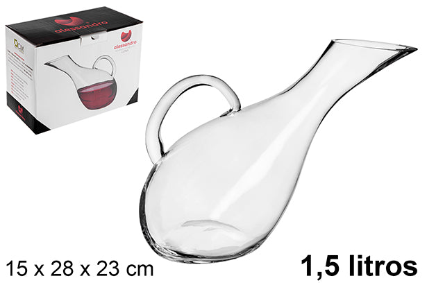 DECANTER IN CRISTALLO LUNA CON MANICO 1,5 L.