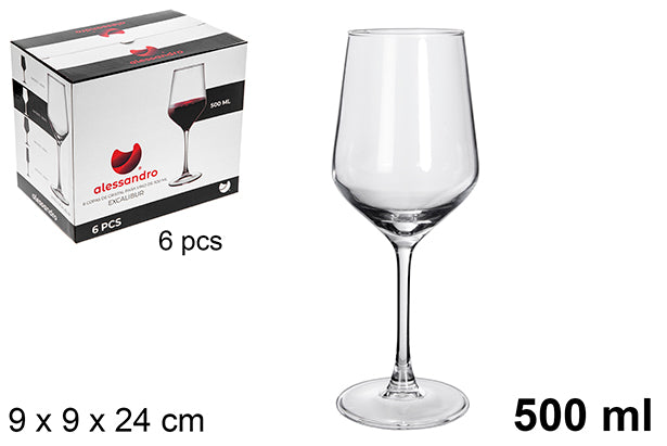 Calice in vetro da vino Excalibur 500 ml