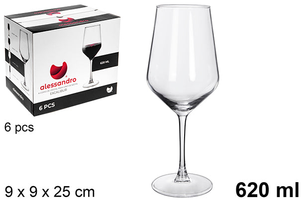 Calice in vetro da vino Excalibur 620 ml