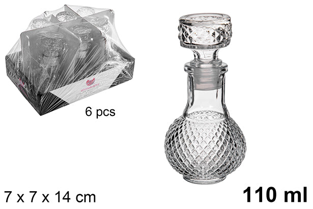 BOTTIGLIA DI VETRO PER LIQUORI CINDY 110 ML