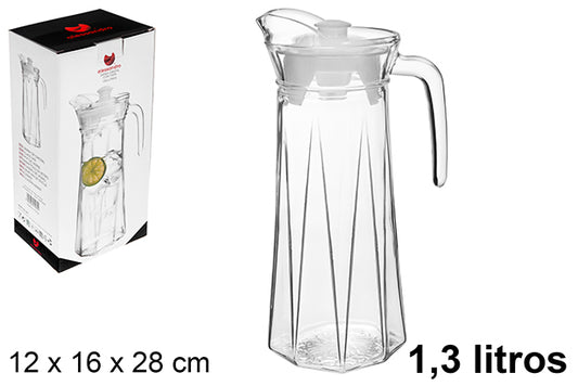 BROCCA IN VETRO CON COPERCHIO 1,3 L.
