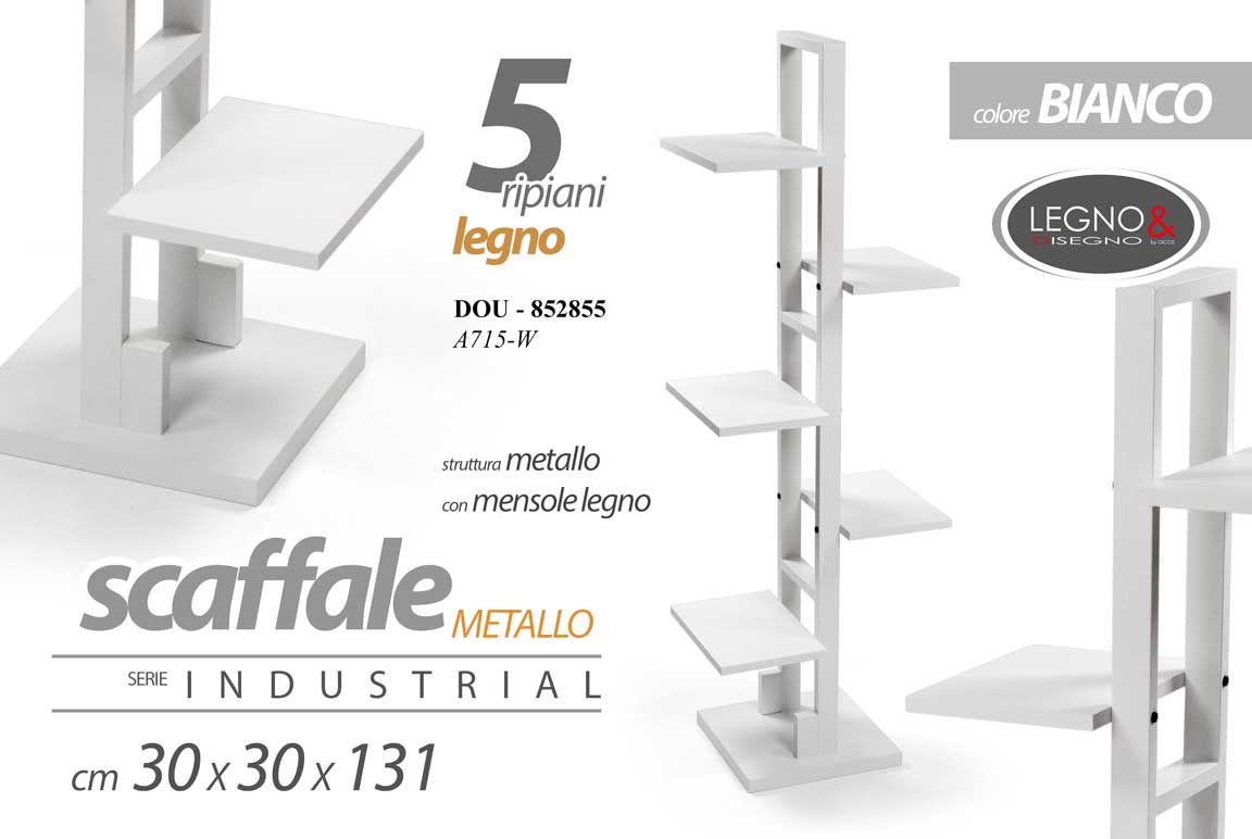DOU/SCAFFALE 5 RIP BCO 30*30*131 A715/W