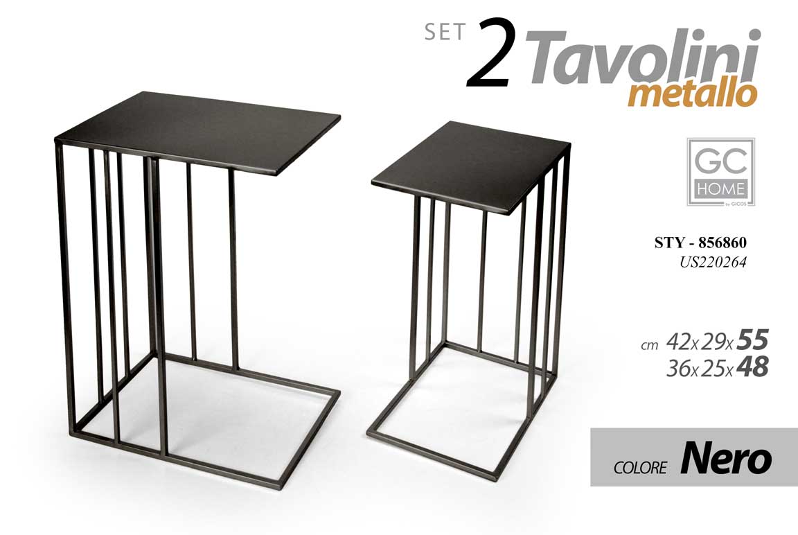 STY/2 TAV.FER.NER H55/H48CM US220264/B