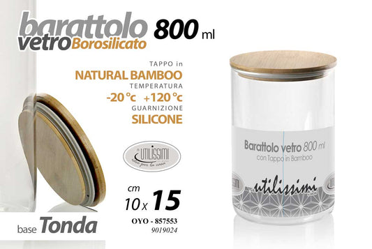 BARATTOLO VETR 800ML 10*15CM 9019024