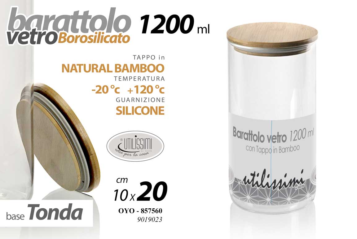 BARATTOLO VETRO 1200ML 10*20 9019023