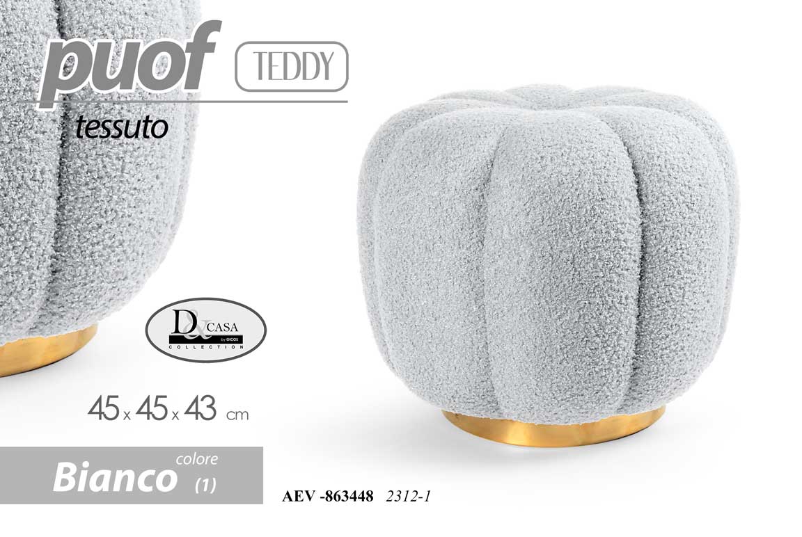 AEV/POUF TEDDY BIA 45*45*43CM 2312-1