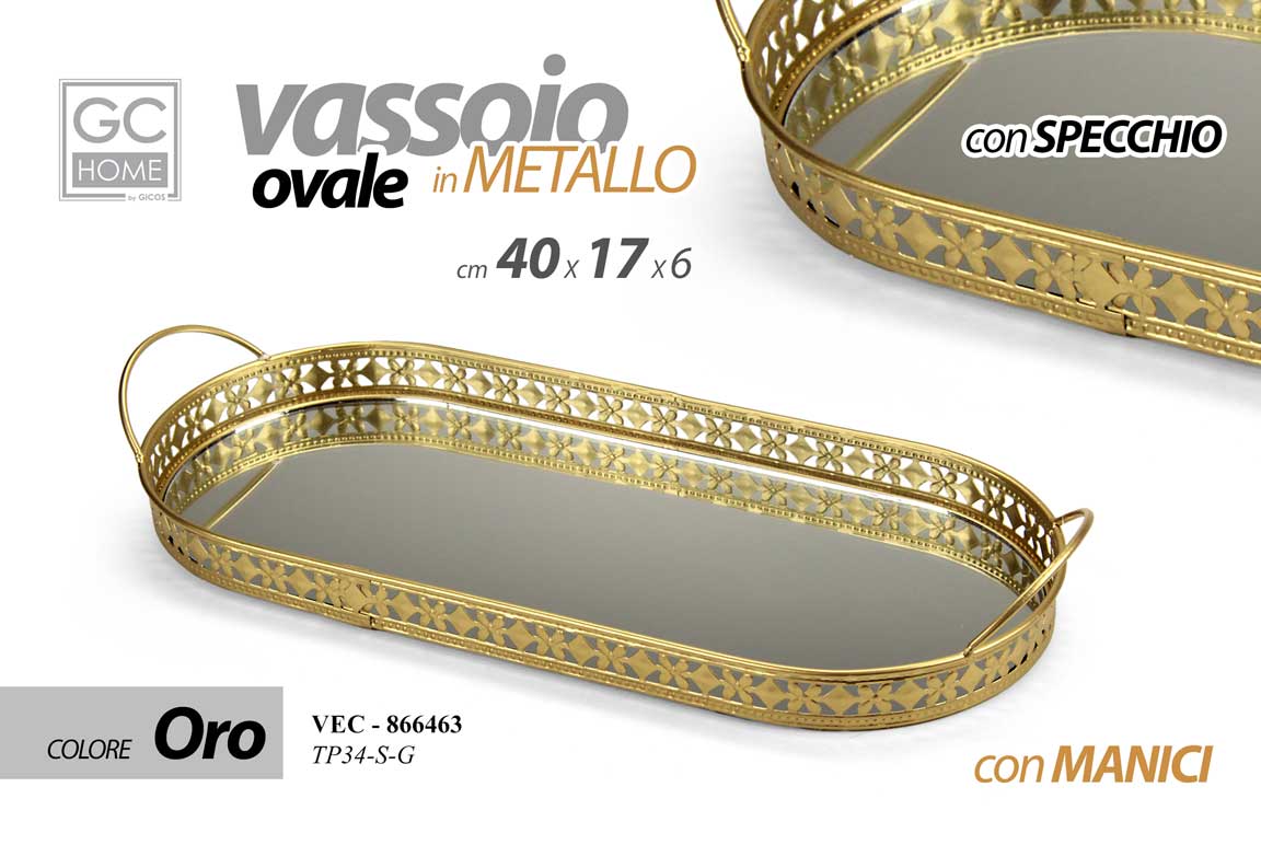 VEC/VASSOIO MET C/SP 40X17X6CM TP304S-G