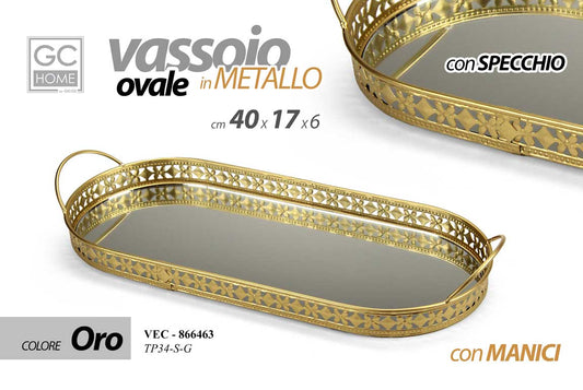 VEC/VASSOIO MET C/SP 40X17X6CM TP304S-G
