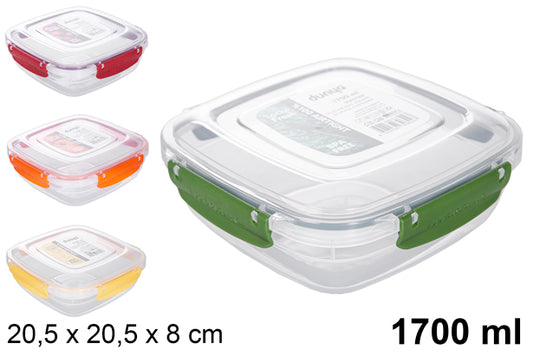 LUNCH BOX QUADRATO ERMETICO IN PLASTICA 1.700 ML