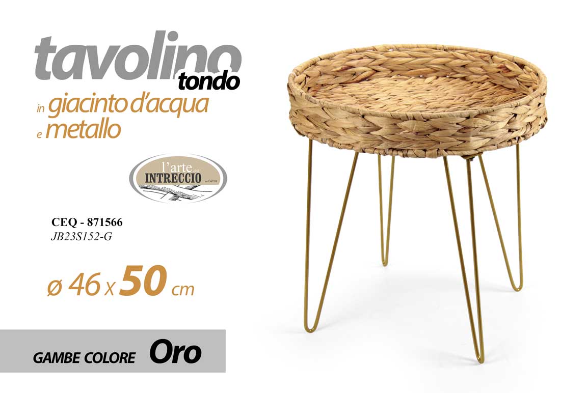 CEQ/TAVOLINO MET-GIAC 46*50CM JB23S152/G