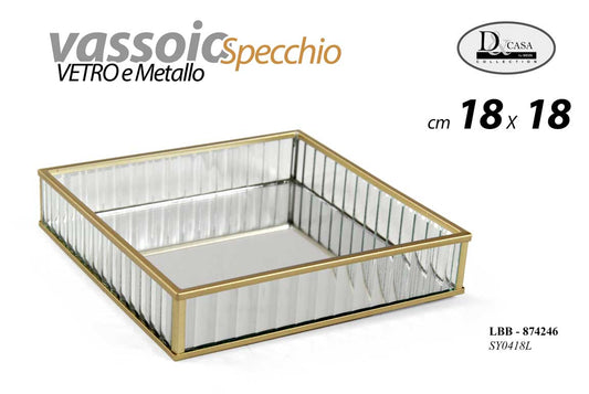 LBB/VASSOIO SPECCHIO 18*18CM LY0418L