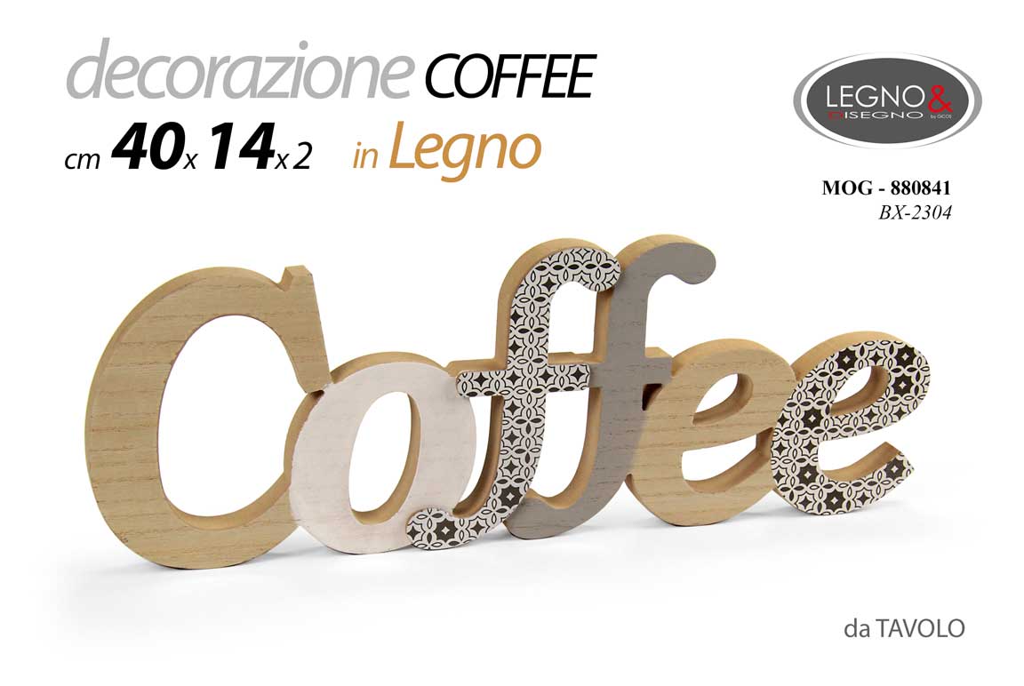 MOG/FRASE CAFFE'''' 40*14*2CM BX2304