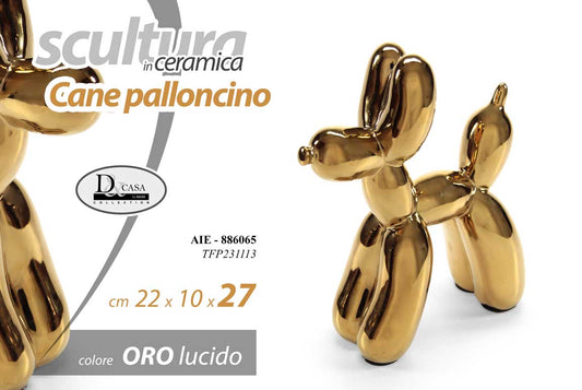 AIE/CANE DECOR C/ORO 22*10*27 TFP231113