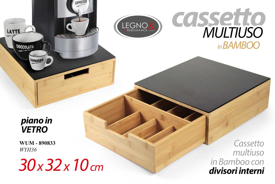 WUM/CASSETTO MULTIUSO MDF 32X30CM WYH36