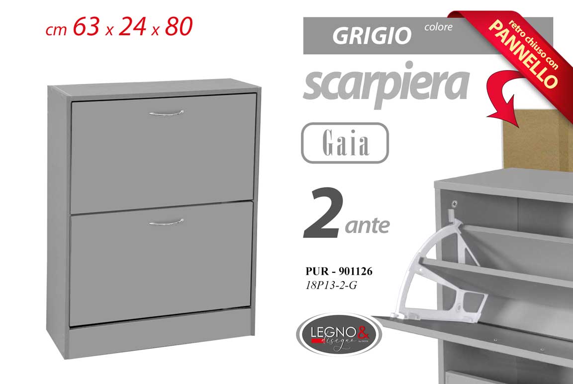 PUR/SCARP 2 GRIGIA 63x24x80 18P13-2-G