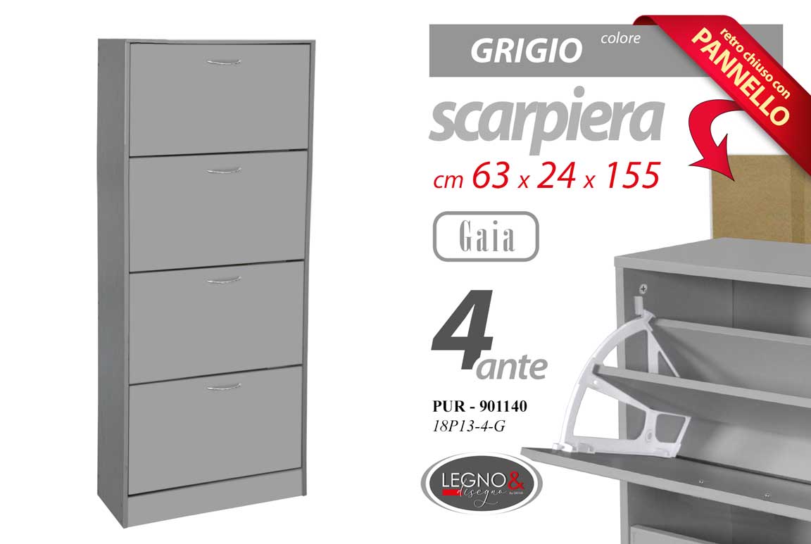 PUR/SCARP 4 GRIGIA 63x24x155 18P13-4-G