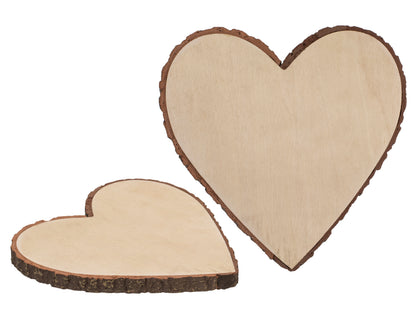 FETTA DECORATIVA IN LEGNO, CUORE, 15 X 15 X 15 CM