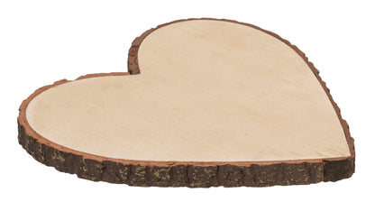 FETTA DECORATIVA IN LEGNO, CUORE, 15 X 15 X 15 CM