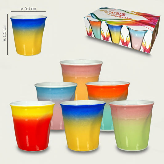 TAVOLA A COLORI S/6 BICCHIERINI  956199