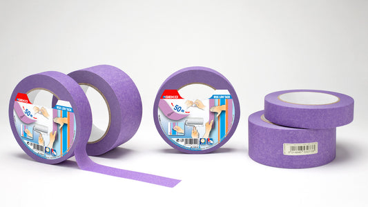 NASTRO CARTA VIOLET LOW TACK MM 30 X 50 Y CON ETICHETTA LATE