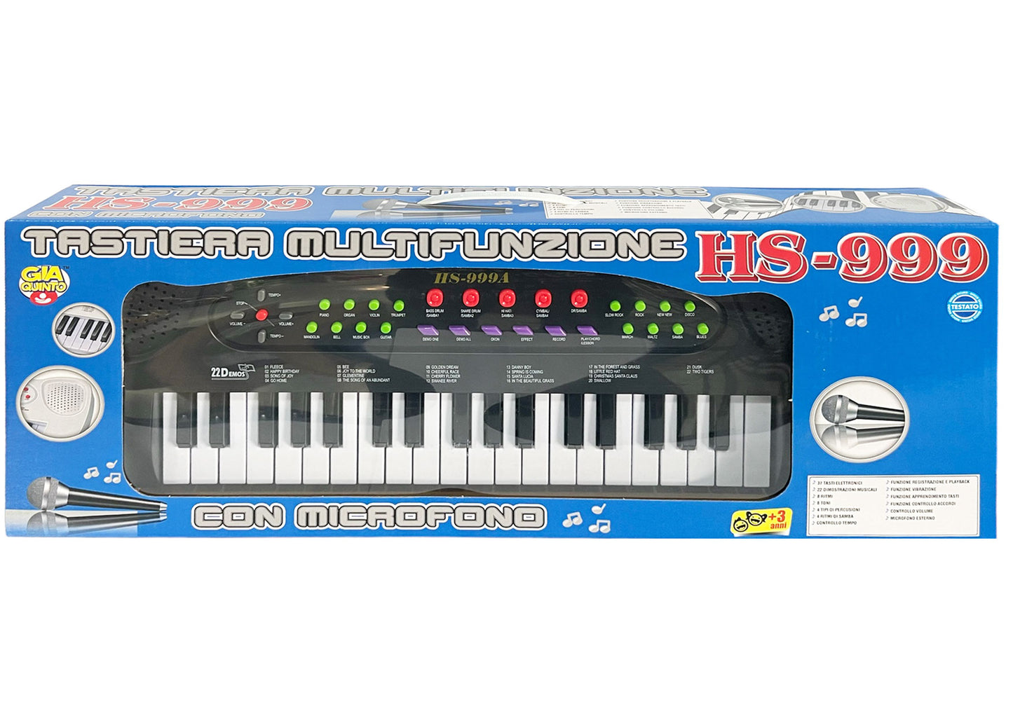 PIANOLA MULTIFUNZ. C/MICROFONO GVC-3806 CT6