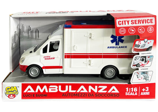 AMBULANZA C/LUCI/SUONI 1/16 GVC-9593 CT6