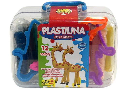 PLASTILINA VALIG. 12COL. CON 5 ACC GVC-9938 CT24