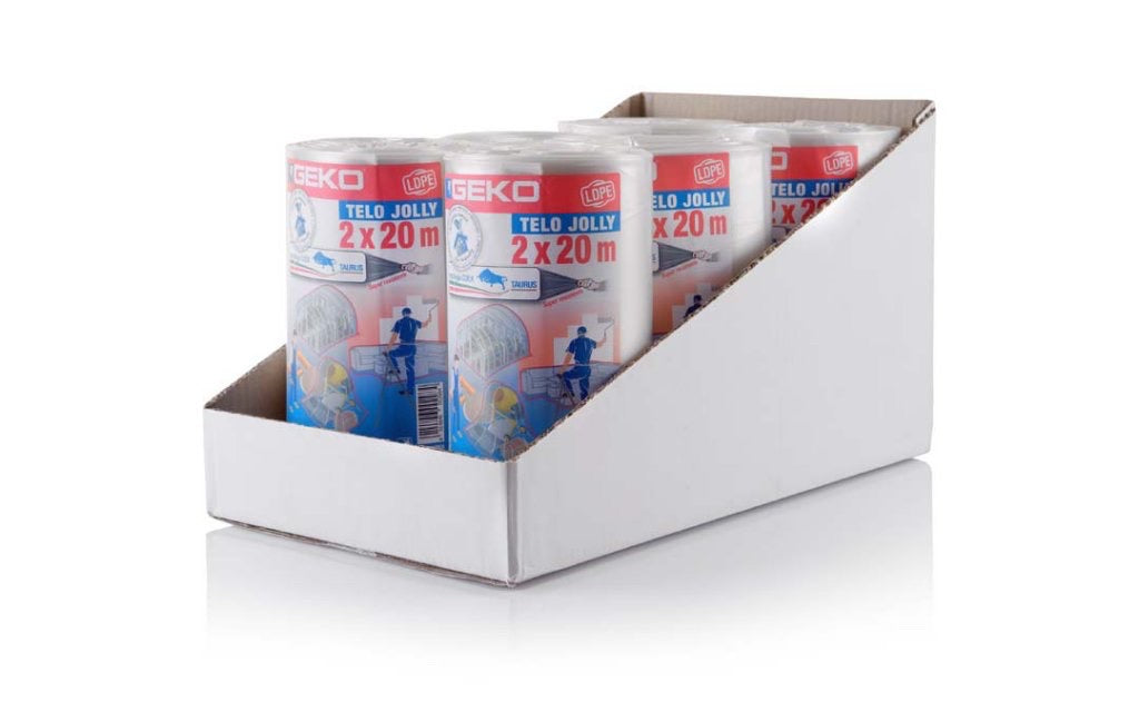 BOBINA EDILIZIA LDPE 4 X 10 MT 80 MY TRASPARENTE CON ETICHET